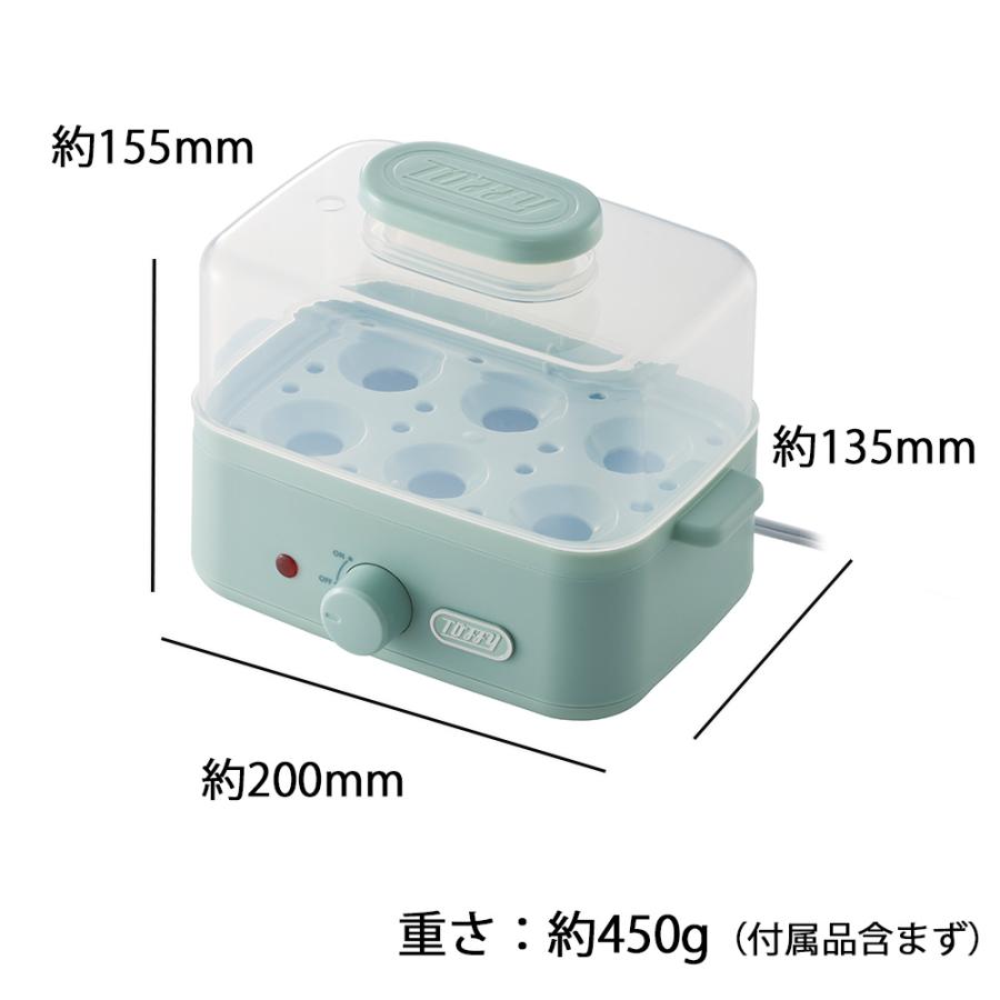 ゆでたまごメーカー エッグスチーマーToffy トフィー ゆで卵 蒸し料理 簡単 温泉卵 ゆで卵器 半熟たまご 固ゆで スチーム 卵 ゆで卵 おしゃれ かわいい ギフト | Toffy | 13