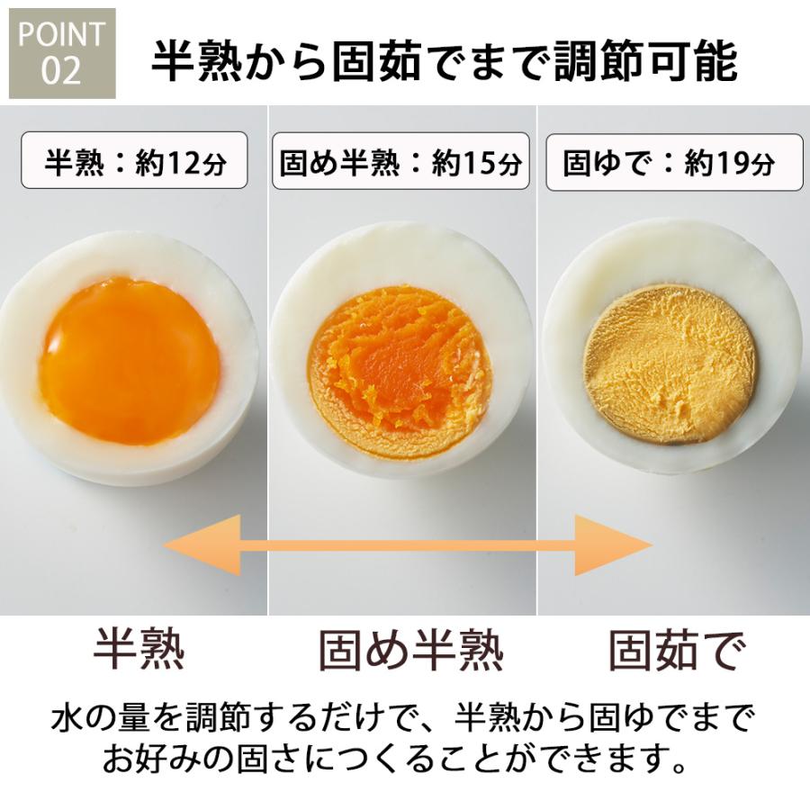 ゆでたまごメーカー エッグスチーマーToffy トフィー ゆで卵 蒸し料理 簡単 温泉卵 ゆで卵器 半熟たまご 固ゆで スチーム 卵 ゆで卵 おしゃれ かわいい ギフト | Toffy | 07
