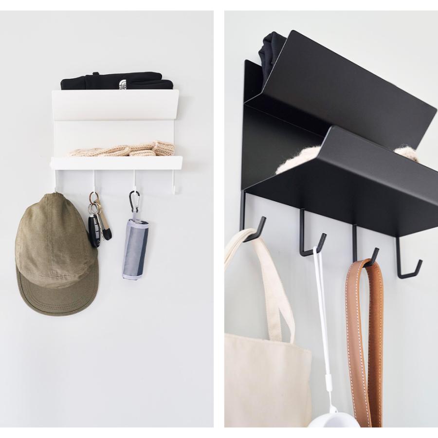 山崎実業 tower フック付きマグネット手袋ホルダー タワー 帽子 マフラー 鍵 エコバッグ エコバック アームカバー 玄関収納 忘れ物対策 | tower | 06
