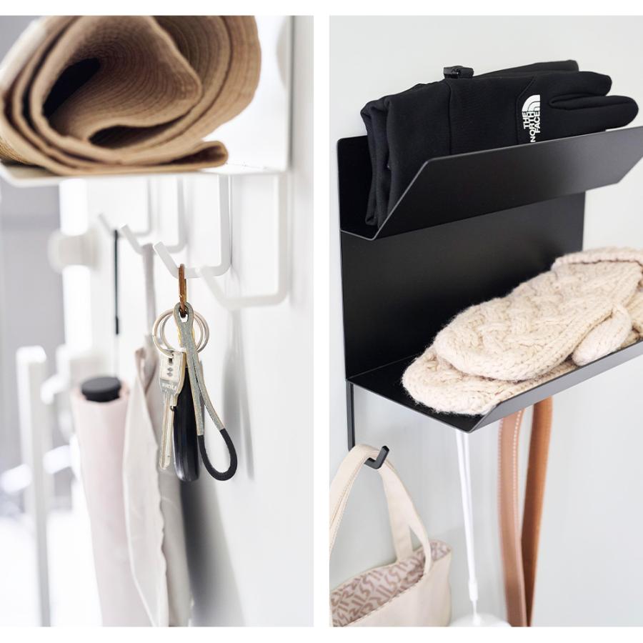 山崎実業 tower フック付きマグネット手袋ホルダー タワー 帽子 マフラー 鍵 エコバッグ エコバック アームカバー 玄関収納 忘れ物対策 | tower | 07