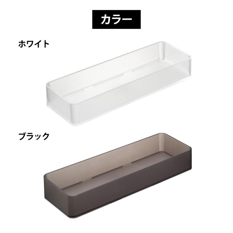 山崎実業 tower 縦横重ねられる引き出し整理収納ケース タワー L 2個組 クリアケース トレー スタッキング カトラリー 文房具 コスメ | tower | 08