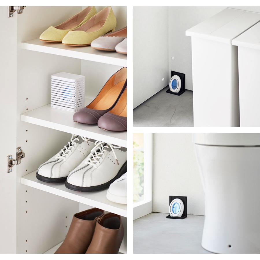 山崎実業 tower マグネット防カビ&消臭剤ケース タワー S 脱臭 におい取り 湿度取り 浴室 冷蔵庫横 浮かせる 置く キッチン 玄関 | tower | 06