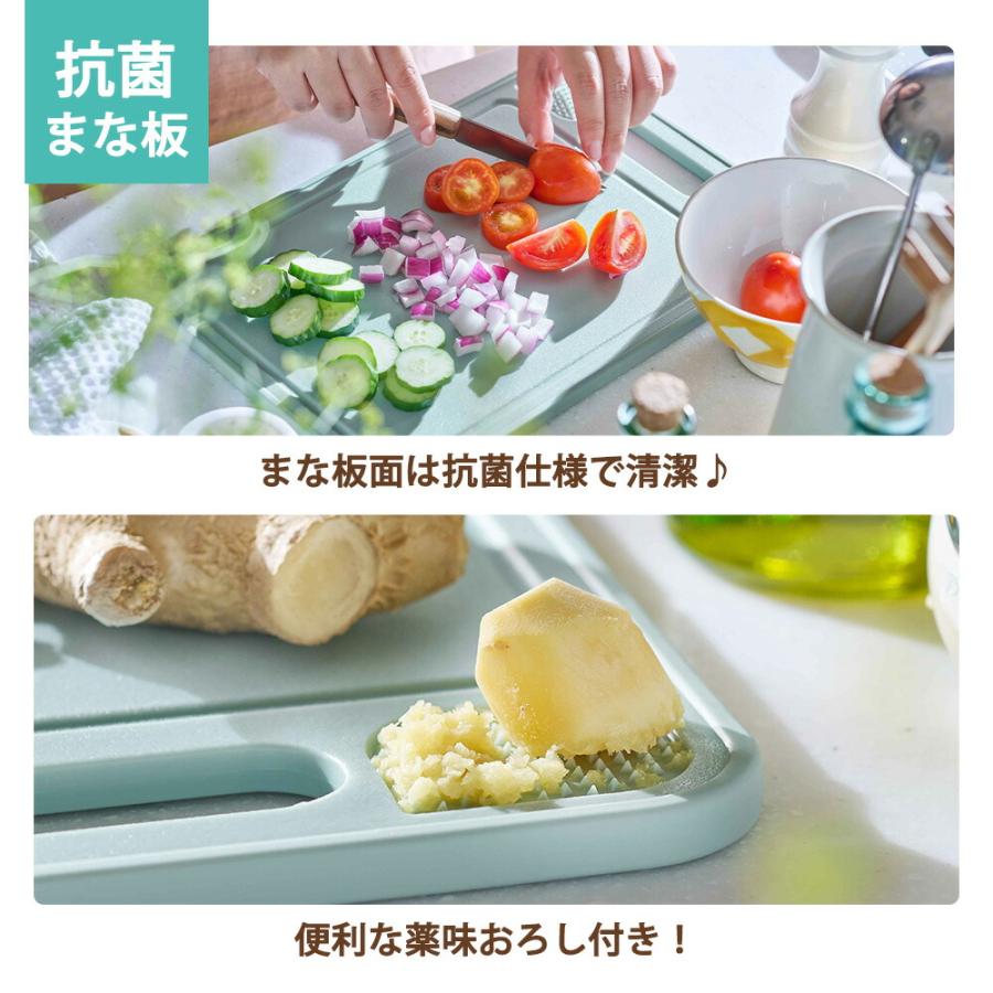 まな板 解凍プレート付きカッティングボード Toffy プレート 急速解凍 スピード解凍 粗熱 お弁当 粗熱取り 抗菌まな板 薬味おろし 魚 刺身 肉 エコ 調理器具 | Toffy | 04