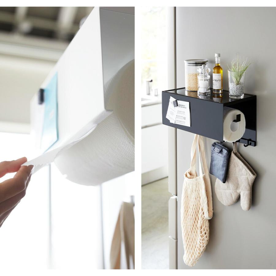 山崎実業 tower マグネットトレー付きキッチンペーパーホルダー タワー キッチンペーパー ロールペーパー 冷蔵庫 ペーパーハンガー 大判タイプ 台所 磁石 | tower | 06