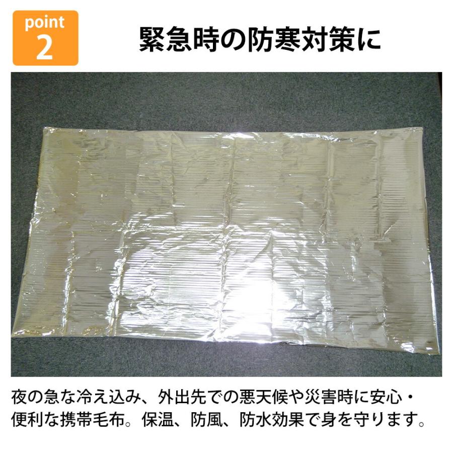 防災 アルミブランケット 軽量 コンパクト 100×180cm アルミ毛布 非常