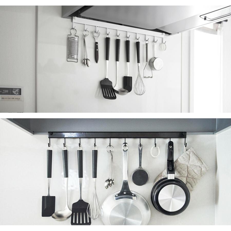 山崎実業 tower レンジフードフック タワー 10連 キッチンツール 調理器具 調理道具 フライ返し お玉 鍋 フライパン 収納 取り出し 吊るす 掛ける 引っ掛け | tower | 07