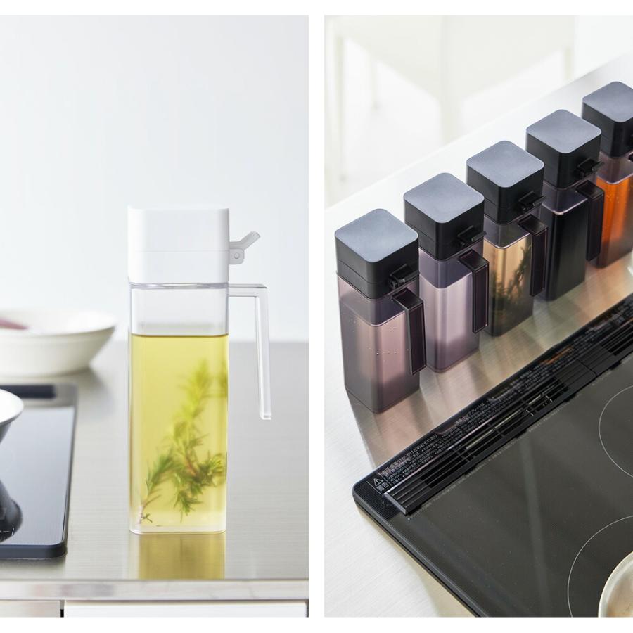 山崎実業 tower 蓋付き調味料ボトル タワー 調味料入れ 調味料ケース オイルボトル 詰め替え ディスペンサー 液だれしない みりん 酒 醤油 容器 オイルポット | tower | 05