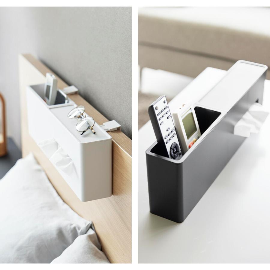 山崎実業 tower 引っ掛けティッシュケース&ダストボックス タワー ベッドフレーム ゴミ箱 フック 掛け ティッシュボックス 一時置き ティッシュホルダー | tower | 04