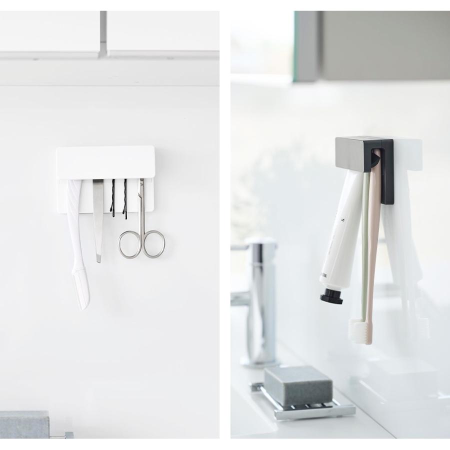 山崎実業 tower フィルムフック差し込み式歯ブラシ&チューブホルダー タワー W9 公式 スタンド 歯磨きチューブ 歯磨き粉 差し込む 挟む 浮かせる | tower | 07