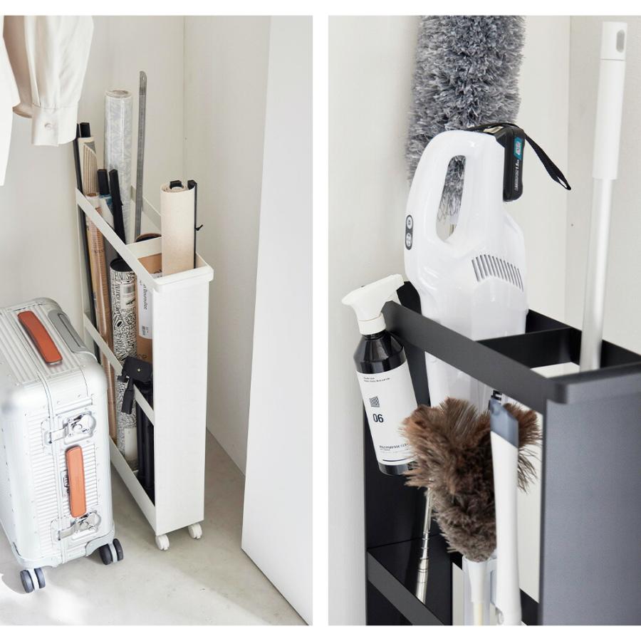 山崎実業 tower キャスター付き長物収納スリムワゴン タワー 公式 ポスター タペストリー ラケット スケートボード スケボー スタンド ラック ほうき 掃除用品 | tower | 06