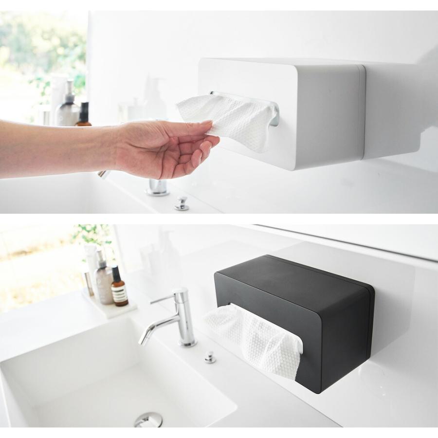 山崎実業 tower フィルムフッククレンジングタオルケース タワー 公式 クレンジングタオル収納 メイク落とし 洗面所 ソフトパックティッシュ | tower | 06