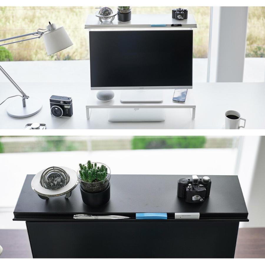 山崎実業 tower モニター上下ラック タワー 2段 公式 パソコン モニター台 モニタースタンド パソコンスタンド PC 液晶モニター 置き台 作業台 60cm ラック | tower | 06