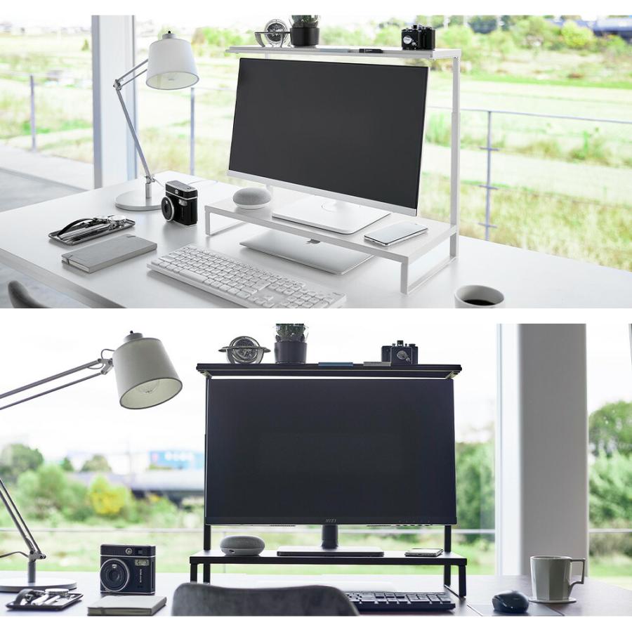 山崎実業 tower モニター上下ラック タワー 2段 公式 パソコン モニター台 モニタースタンド パソコンスタンド PC 液晶モニター 置き台 作業台 60cm ラック | tower | 07
