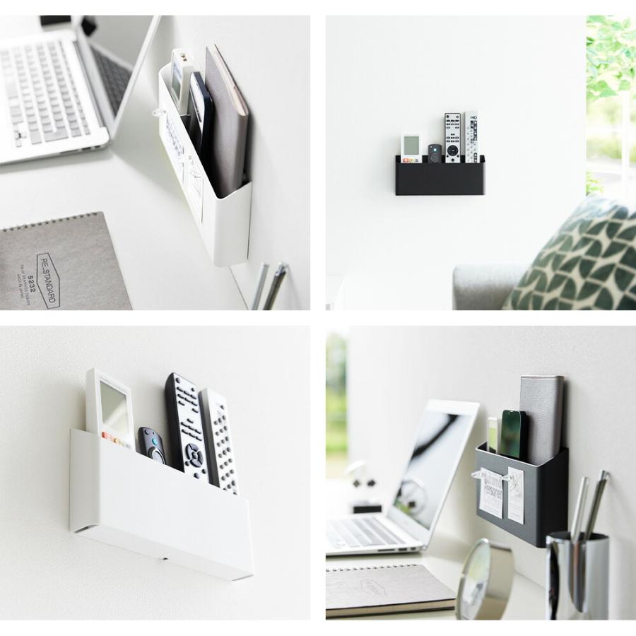 山崎実業 tower ウォールリモコンホルダー タワー 石こうボード壁対応 公式 リモコンスタンド リモコンケース 文房具入れ 浮かせる リモコン テレビ エアコン | tower | 07
