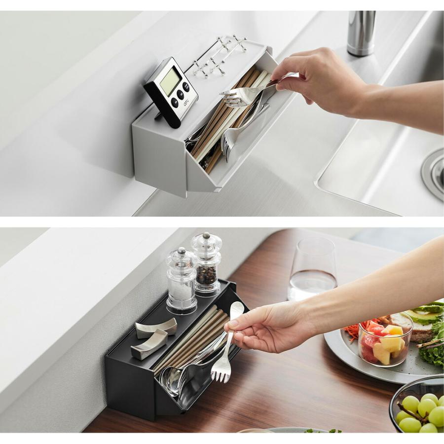 tower 山崎実業 マグネットカトラリーケース タワー 公式 箸入れ