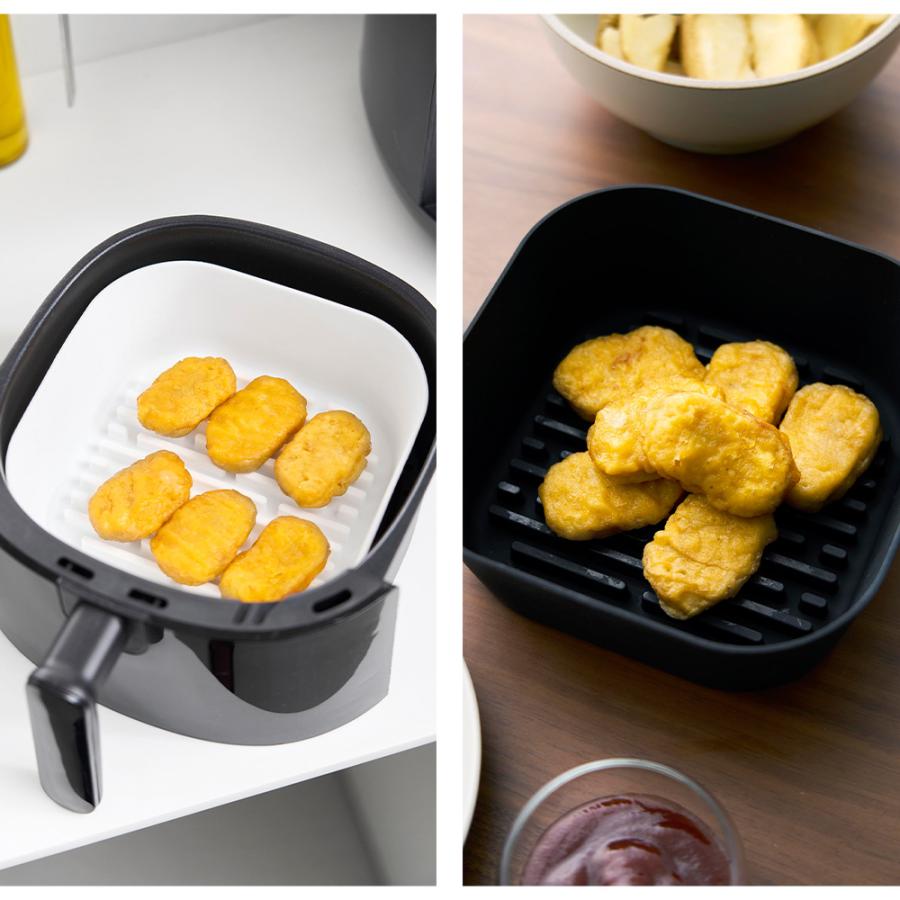 山崎実業 tower ノンフライヤーライナー タワー 16cm 公式 シリコンポット ノンオイルフライヤー シリコン 耐熱 揚げ物 エアフライヤー カバー 保護 耐熱 | tower | 07