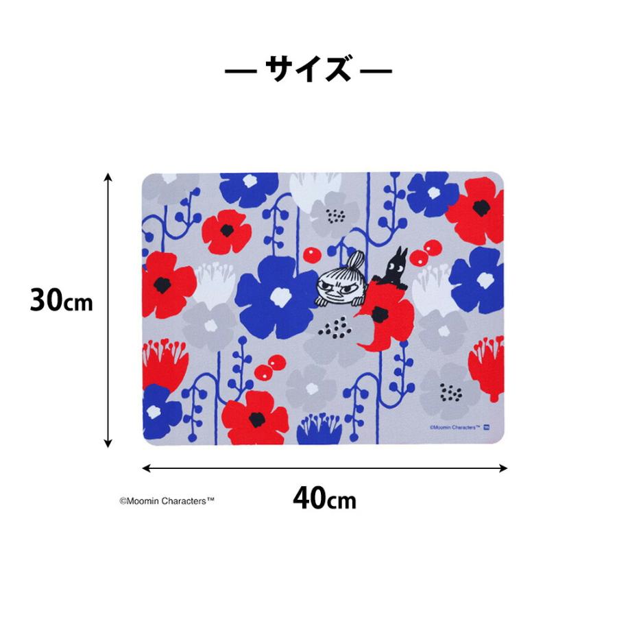ムーミン クッキア 水切りマット リトルミィ MOOMIN 30×40cm 珪藻土 キッチン 吸水マット 食器乾燥 丸めて収納 ドライングマット 吸水 速乾 やわらかい ゴム | 丸眞 | 02