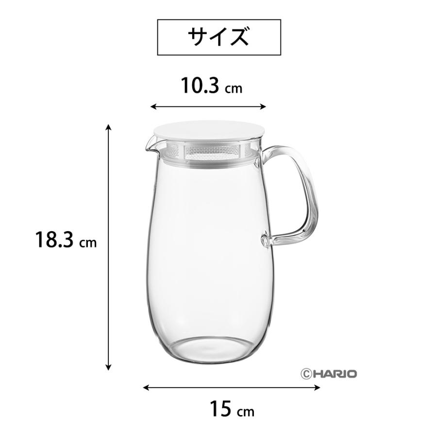 HARIO レンジでかんたん麦茶ポット むぎちゃん 1000ml 出汁 耐熱 ガラス 冷水筒 ピッチャー お茶ポット 日本製 洗いやすい 1L 1リットル 電子レンジ対応 | HARIO | 12