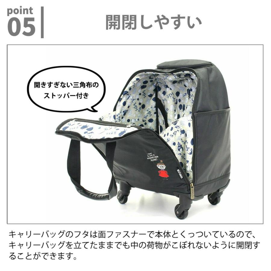 【リトルミイ】ムーミン キャリーケース（ブラック） ショッピング ソフトキャリー 楽天市場】リトルミイ ソフト キャリーバッグ SSサイズ 23L 機内
