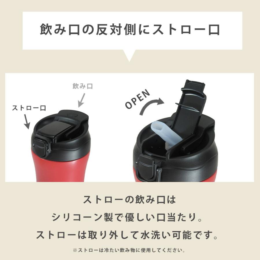 イエロースタジオ 2Way ステンレスタンブラー 400ml ストロー