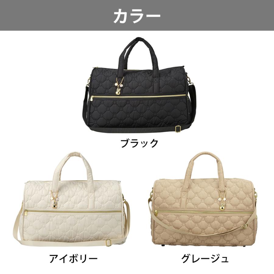 ミッフィー ボストンバッグ キルティング miffy 13L 31L ショルダーバッグ ショルダーベルト キャリーオン 軽量 大容量 ポケット 旅行 出張 かばん シフレ | Siffler | 09