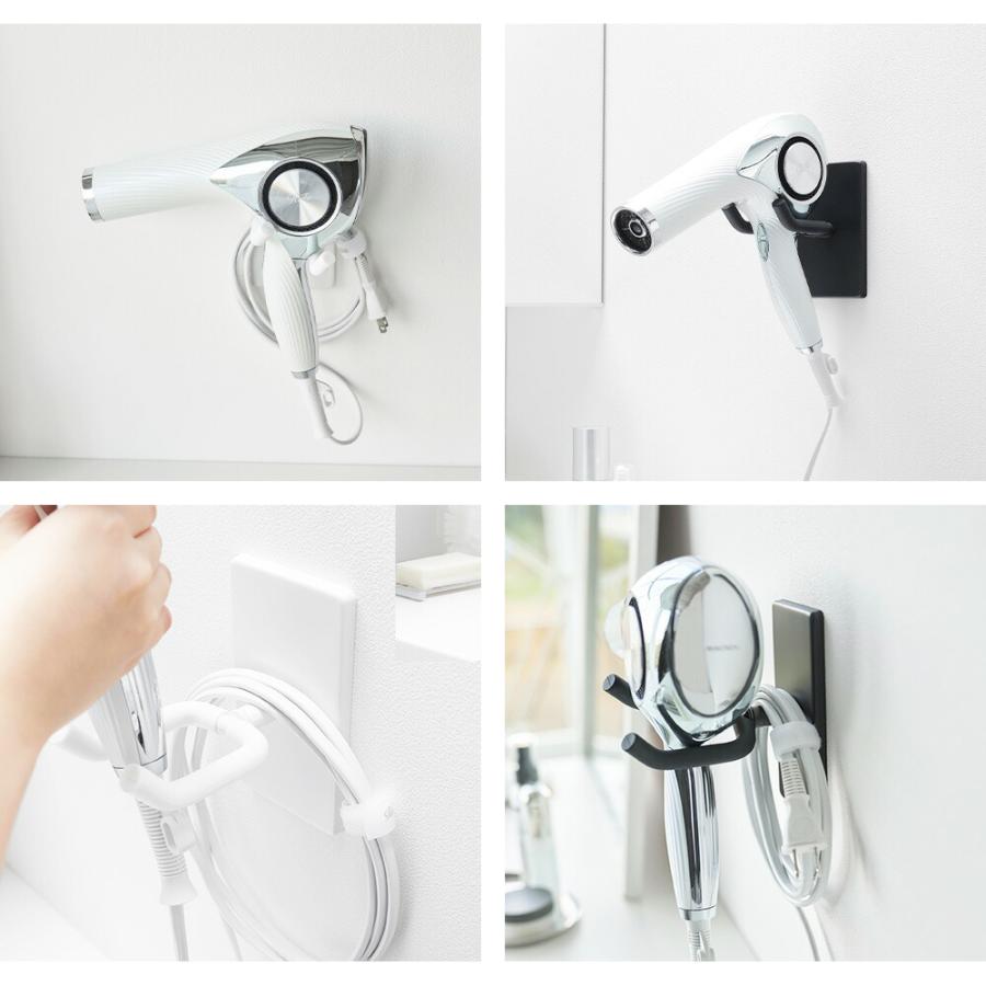 山崎実業 tower ウォール角度調節ドライヤーホルダー タワー 石こうボード壁対応 公式 ドライヤースタンド ホルダー ドライヤー収納 ドライヤーラック フック | tower | 07