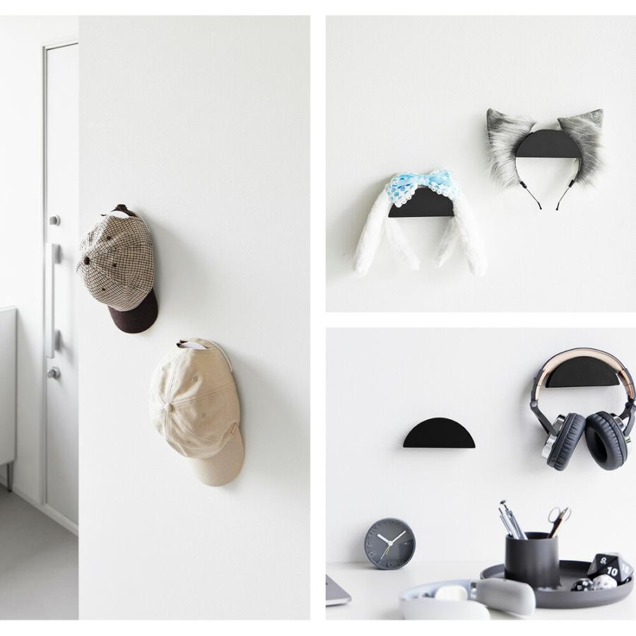 山崎実業 tower ウォールカチューシャ&帽子ホルダー タワー 2個組 石こうボード壁対応 公式 ホルダー 壁付け 壁掛け 壁面 石こうボードピン 木ネジ 帽子 | tower | 07