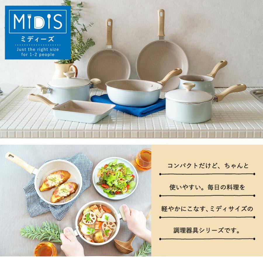 フライパン 18cm 22cm IH対応 ガス火 アルミ フッ素加工 浅型 鍋 フッ素樹脂加工 焼く 炒める コンパクト 小さい 1〜2人分 お弁当作り ミディーズ 和平フレイズ | 和平フレイズ | 03