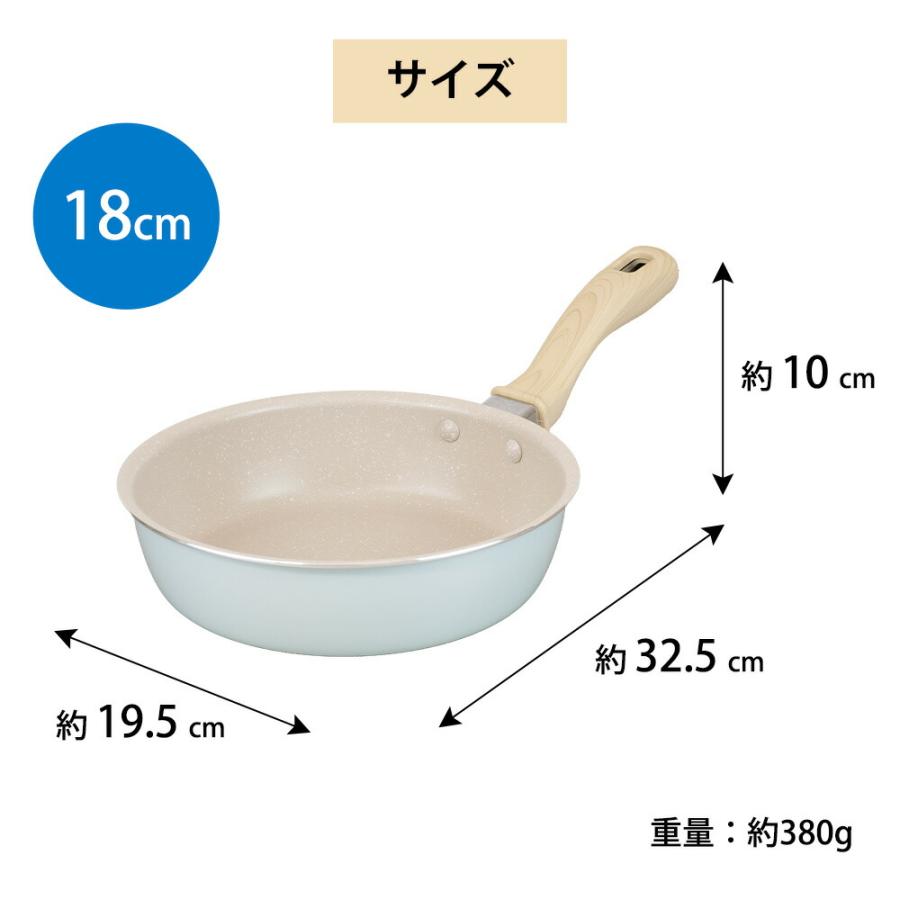 フライパン 18cm 22cm IH対応 ガス火 アルミ フッ素加工 浅型 鍋 フッ素樹脂加工 焼く 炒める コンパクト 小さい 1〜2人分 お弁当作り ミディーズ 和平フレイズ | 和平フレイズ | 09