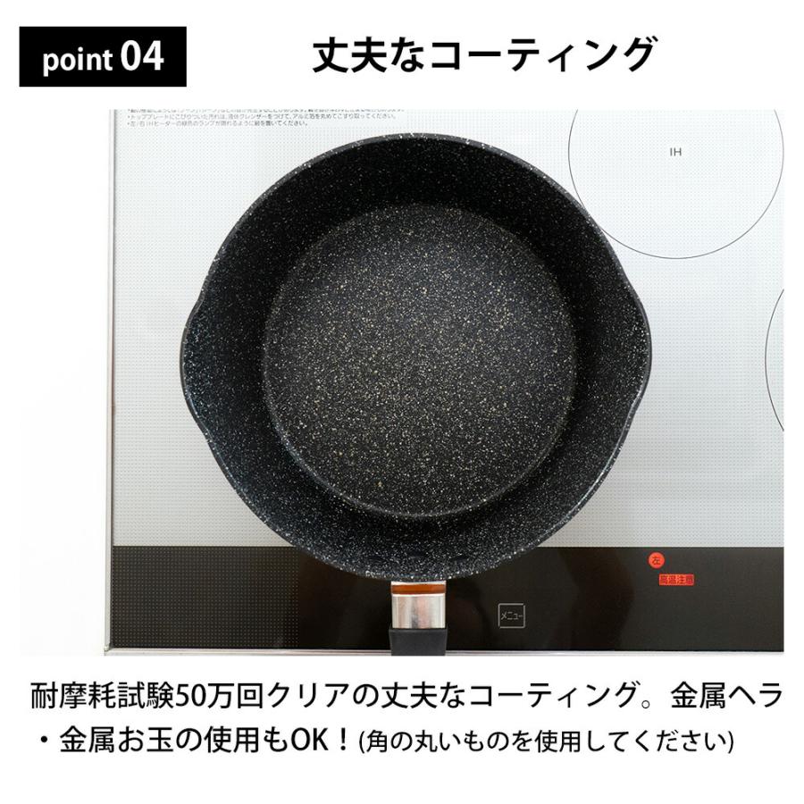 フライパン 深型 20cm 22cm 24cm 26cm ガス IH対応 深い 茹でる 揚げる 煮る 煮物 揚げ鍋 焦げない フッ素加工 注ぎ口 深め マルチパン ギガフッカ 和平フレイズ | 和平フレイズ | 04