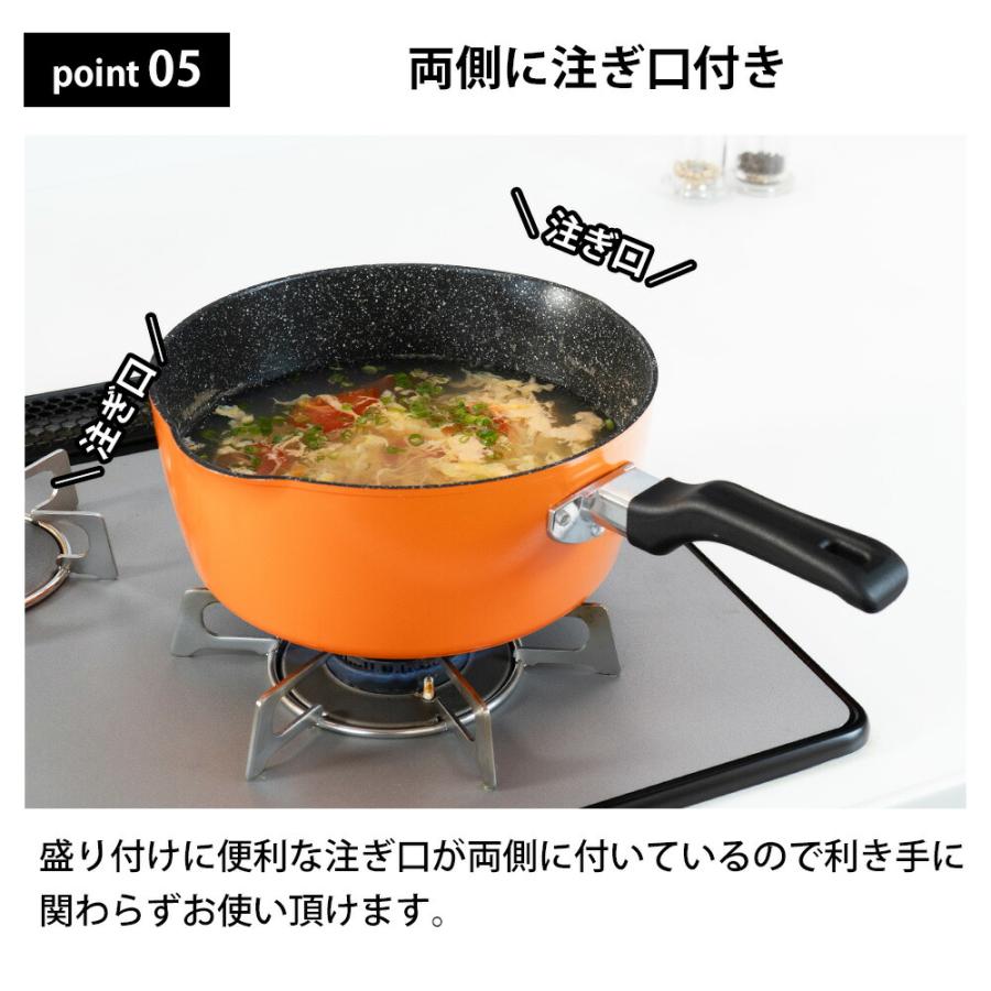 フライパン 深型 20cm 22cm 24cm 26cm ガス IH対応 深い 茹でる 揚げる 煮る 煮物 揚げ鍋 焦げない フッ素加工 注ぎ口 深め マルチパン ギガフッカ 和平フレイズ | 和平フレイズ | 05