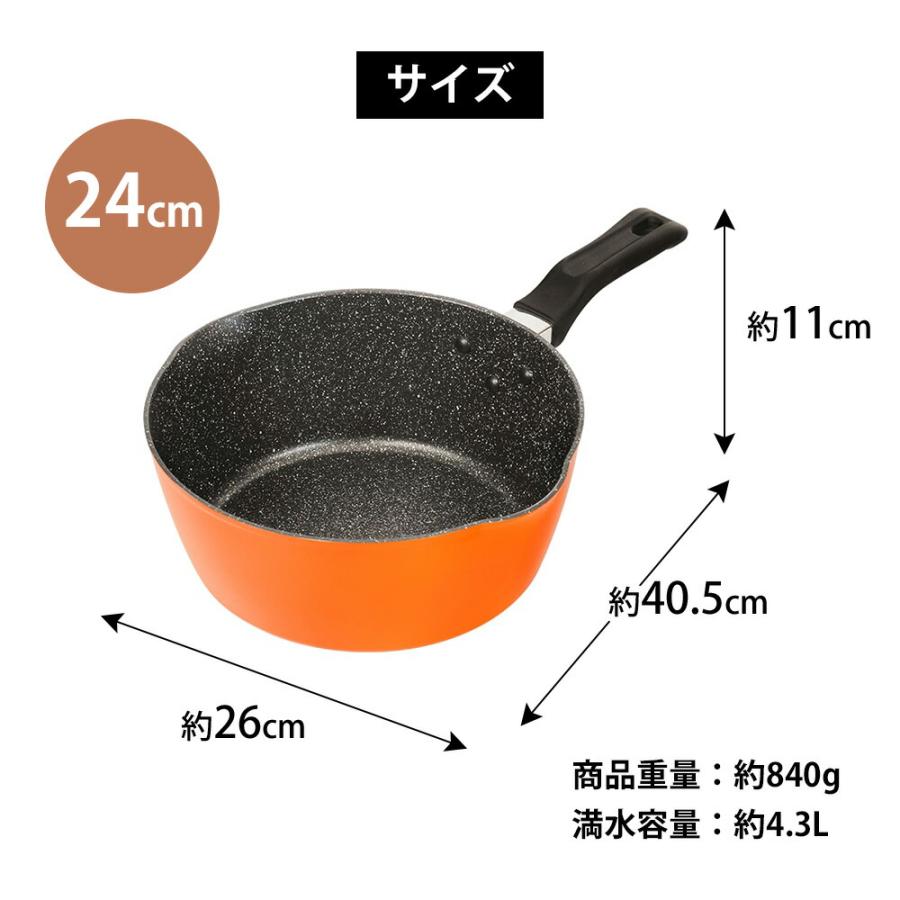 フライパン 深型 20cm 22cm 24cm 26cm ガス IH対応 深い 茹でる 揚げる 煮る 煮物 揚げ鍋 焦げない フッ素加工 注ぎ口 深め マルチパン ギガフッカ 和平フレイズ | 和平フレイズ | 09
