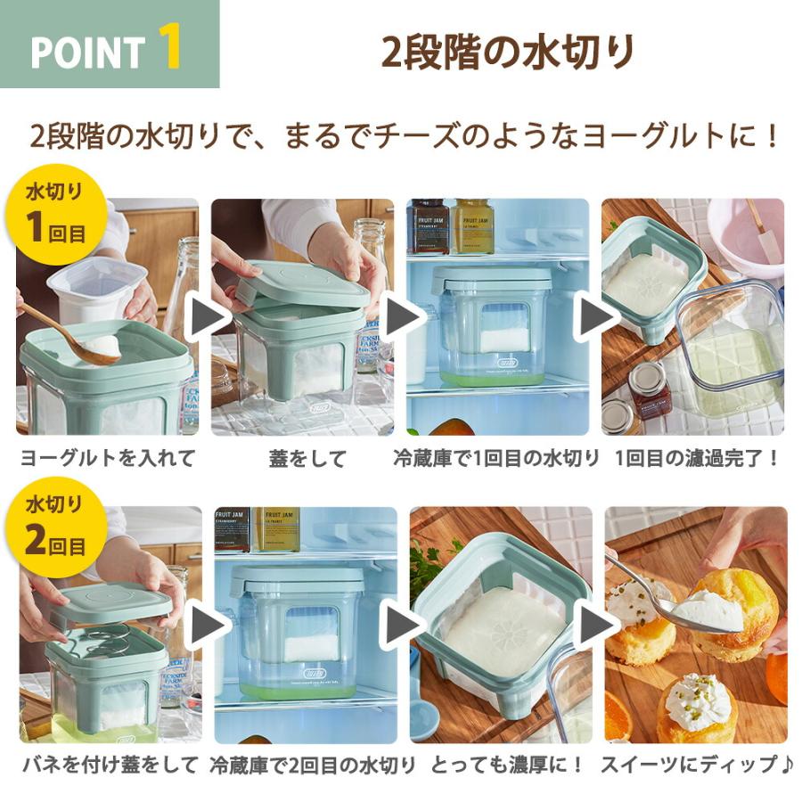 Toffy チーズのような濃厚水切りヨーグルトメーカー トフィー 自家製 発酵メーカー 手作り 入れるだけ グリークヨーグルト ホエー 簡単 容器 ラドンナ | Toffy | 02