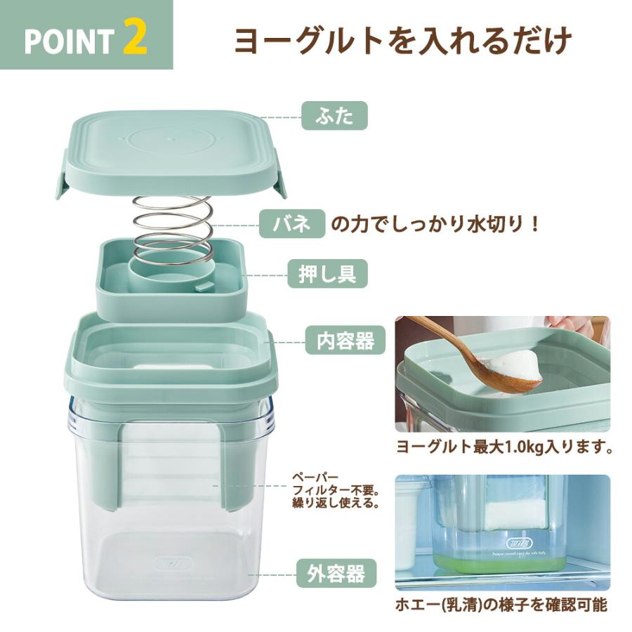 Toffy チーズのような濃厚水切りヨーグルトメーカー トフィー 自家製 発酵メーカー 手作り 入れるだけ グリークヨーグルト ホエー 簡単 容器 ラドンナ | Toffy | 03