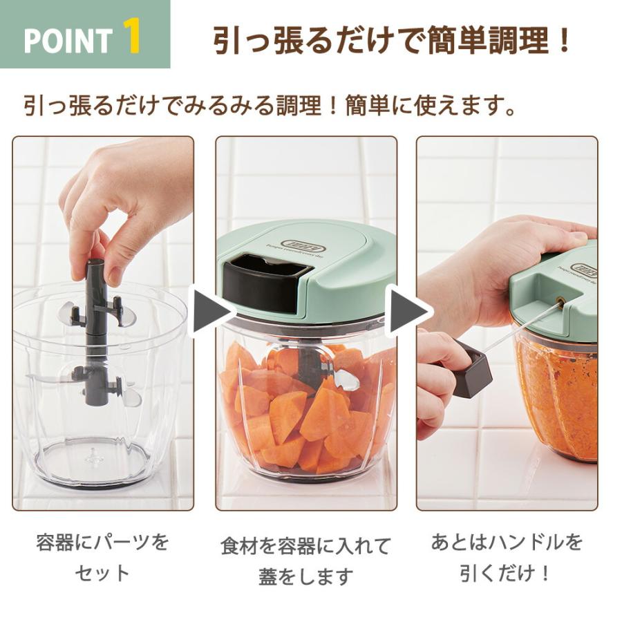 Toffy マルチハンディチョッパー トフィー フードカッター ぶんぶんチョッパー プロセッサー みじん切り 泡立て つま切り おろし 引っ張る 蓋付き ラドンナ | Toffy | 04