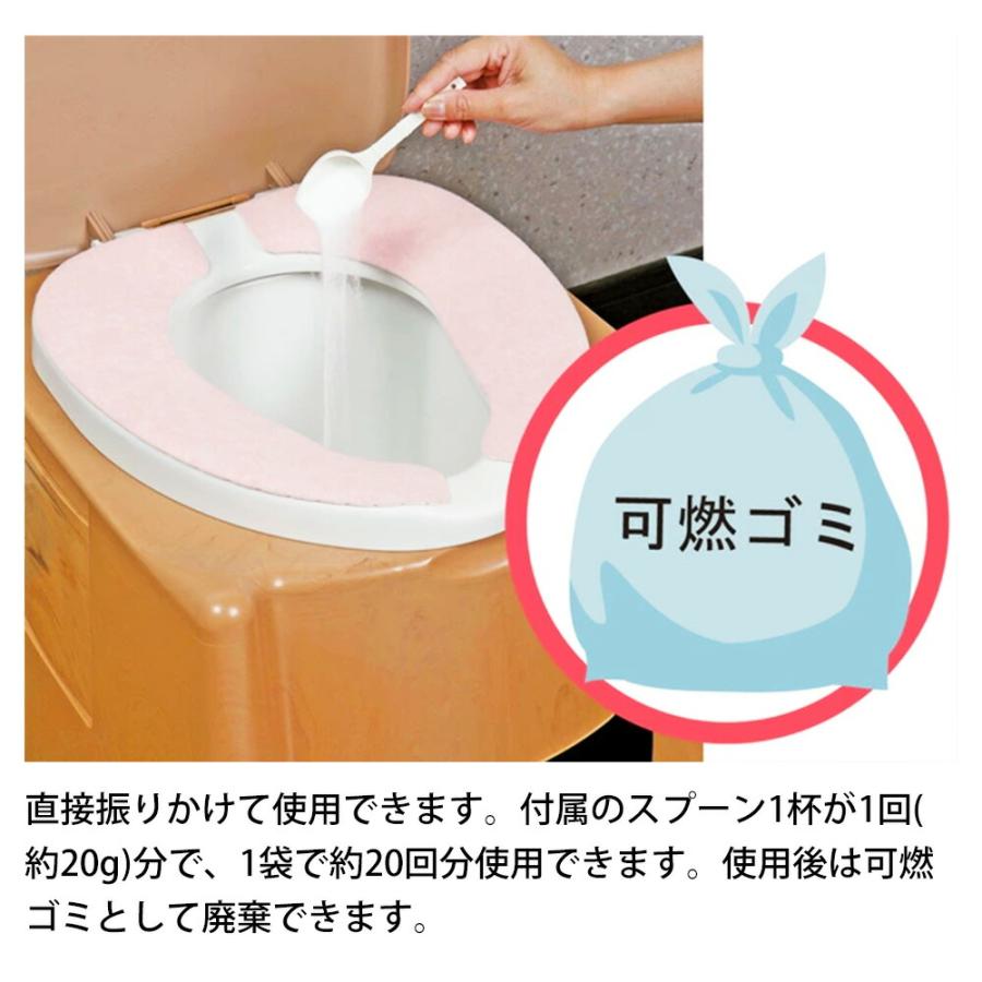 簡易トイレ強力凝固・消臭剤 400g アズマ工業 掃除 尿 固める 防災 携帯トイレ 防災 アウトドア 旅行 登山 キャンプ 災害時 防災グッズ 固まる 日本製 | アズマ工業 | 02