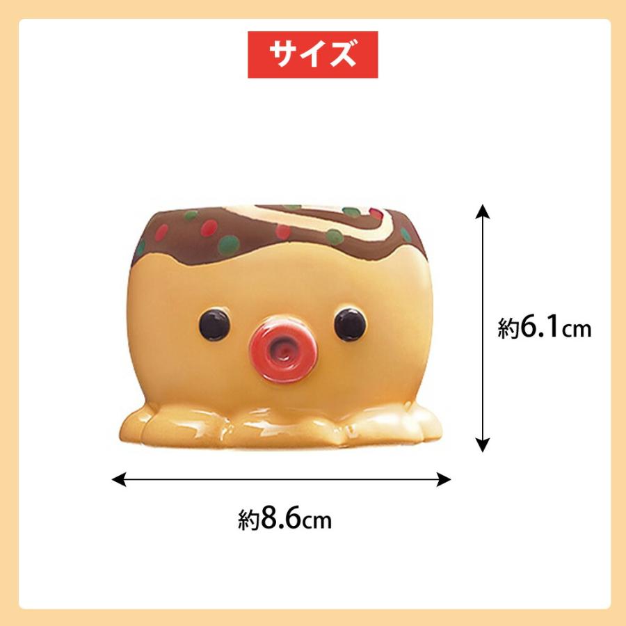 楊枝入れ ようじ入れ 卓上 爪楊枝 立て 綿棒 ホルダー スタンド 陶器 かわいい ケースごと たこ焼き 日本製 元祖やきやき タコのようじ入れ 和平フレイズ | 和平フレイズ | 04