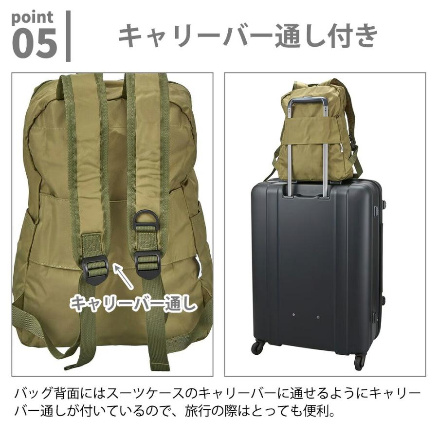 ムーミン 折りたたみリュック 収納袋付き リトルミイ ニョロニョロ スナフキン 軽量 大容量 15L A4 リュックサック コンパクト 持ち運び キャリーオン シフレ | Siffler | 08