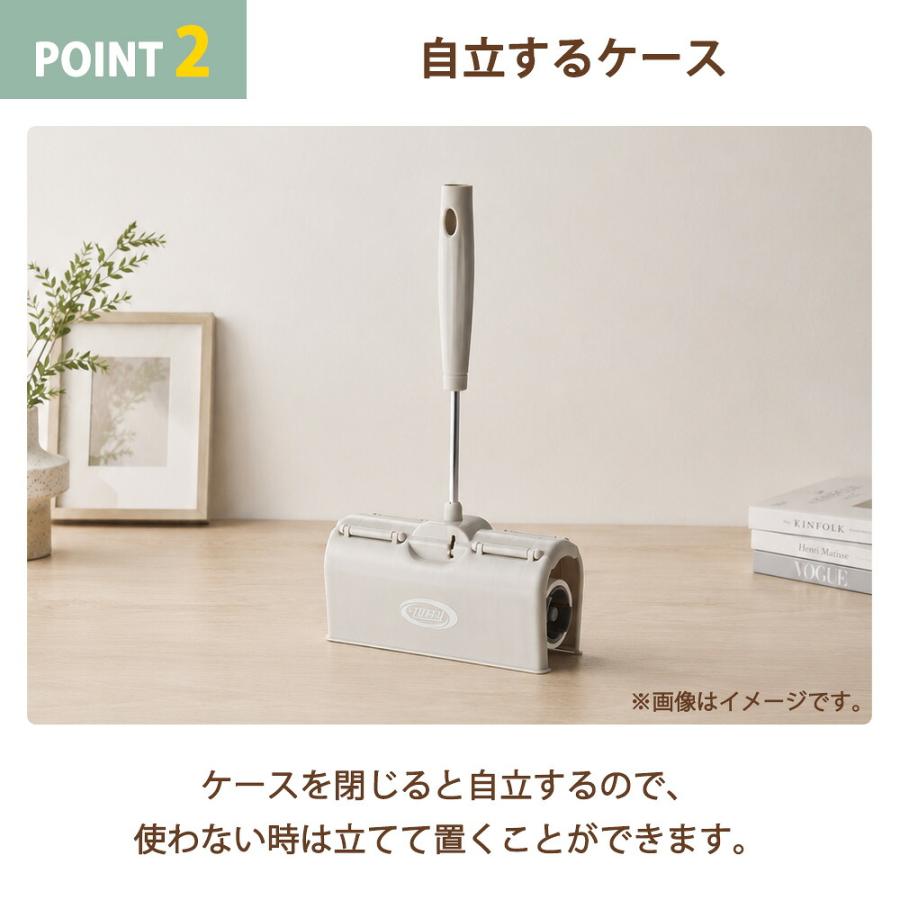 Toffy ジョイント 粘着ローラー クリーナー ハンディ カバー一体型 カーペット ホコリ取り テープ ベッド 床掃除 ダニ 猫 犬 髪の毛 コロコロ トフィー ラドンナ | Toffy | 06