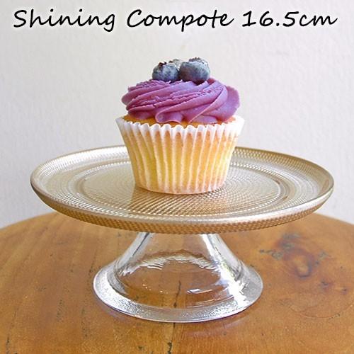 ガラスコンポート ガラス製 シャイニングコンポート 16.5cm : セレクト