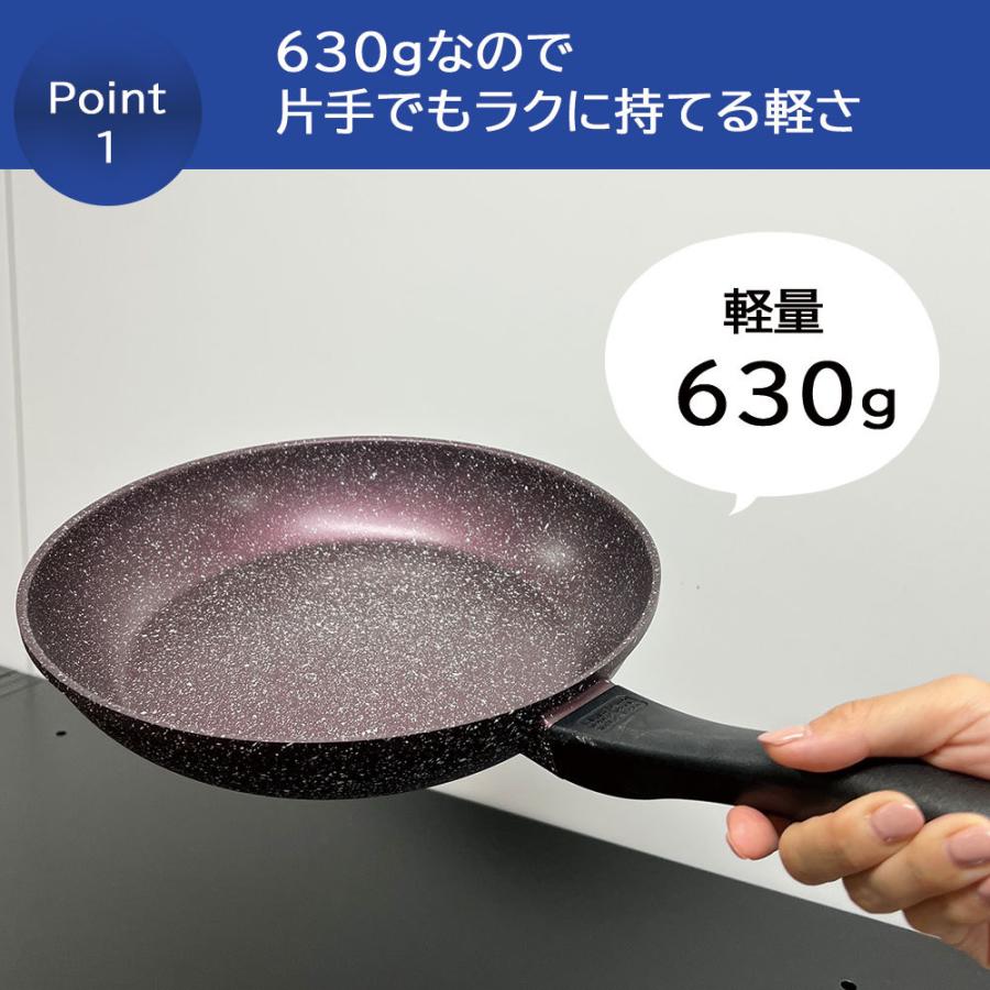 北陸アルミニウム フライパン ガス火 IH ライトエアーマーブルネオ