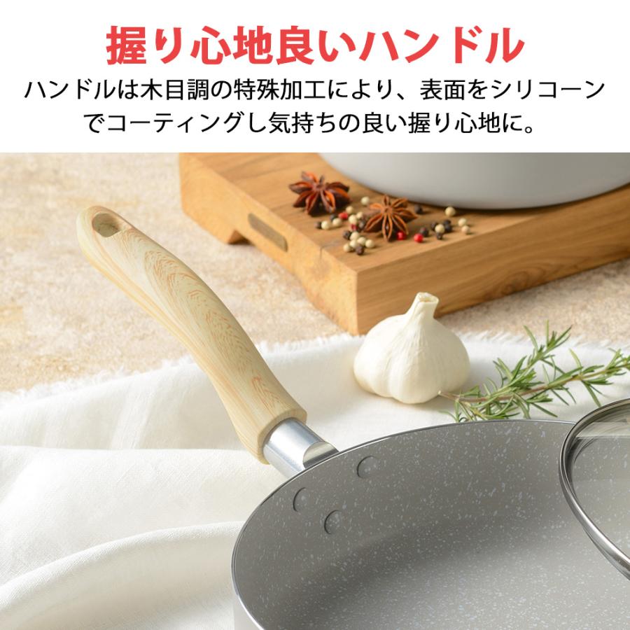 和平フレイズ フライパン 深型 24cm ガラス蓋付き ガラス蓋 フタ付