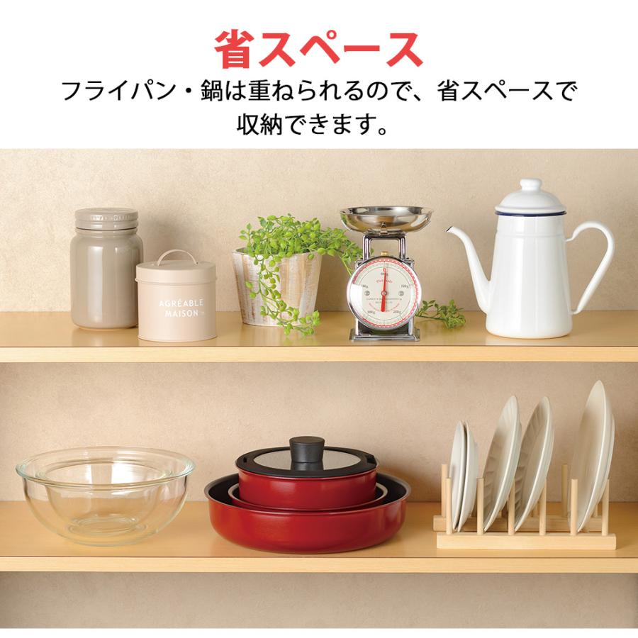 和平フレイズ フライパン 鍋 取っ手が取れる 5点セット ガラス蓋 18cm