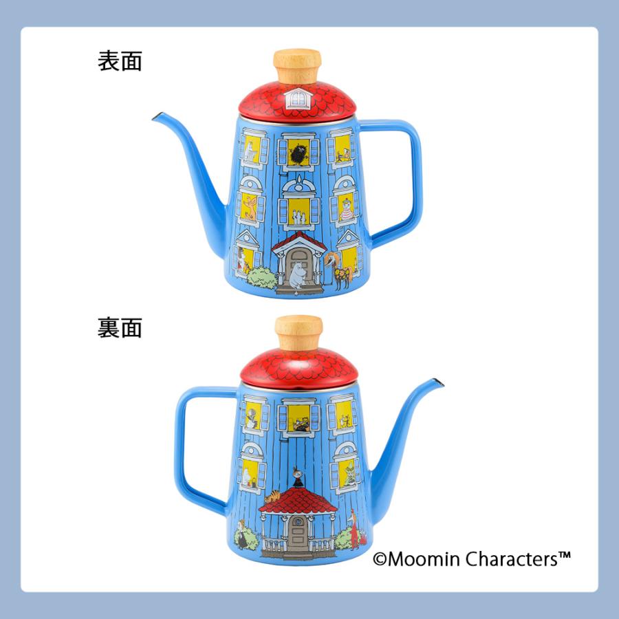 富士ホーロー ムーミンハウス ドリップポット 1.0L 1L IH対応 直火