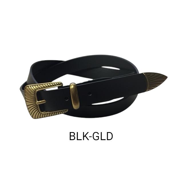 Lee リー 25mm 細み レザーウエスタンベルト 3点尾錠 本革 牛革