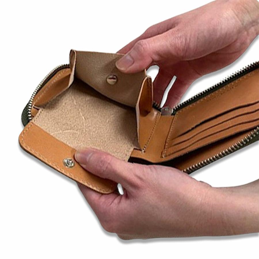 オイルコードバン ラウンドファスナー 二つ折り財布 本革 馬革 内側は栃木レザー 新喜皮革 メンズ レディース 日本製 ショートウォレット タチヤ tachiya 0484N |  | 08