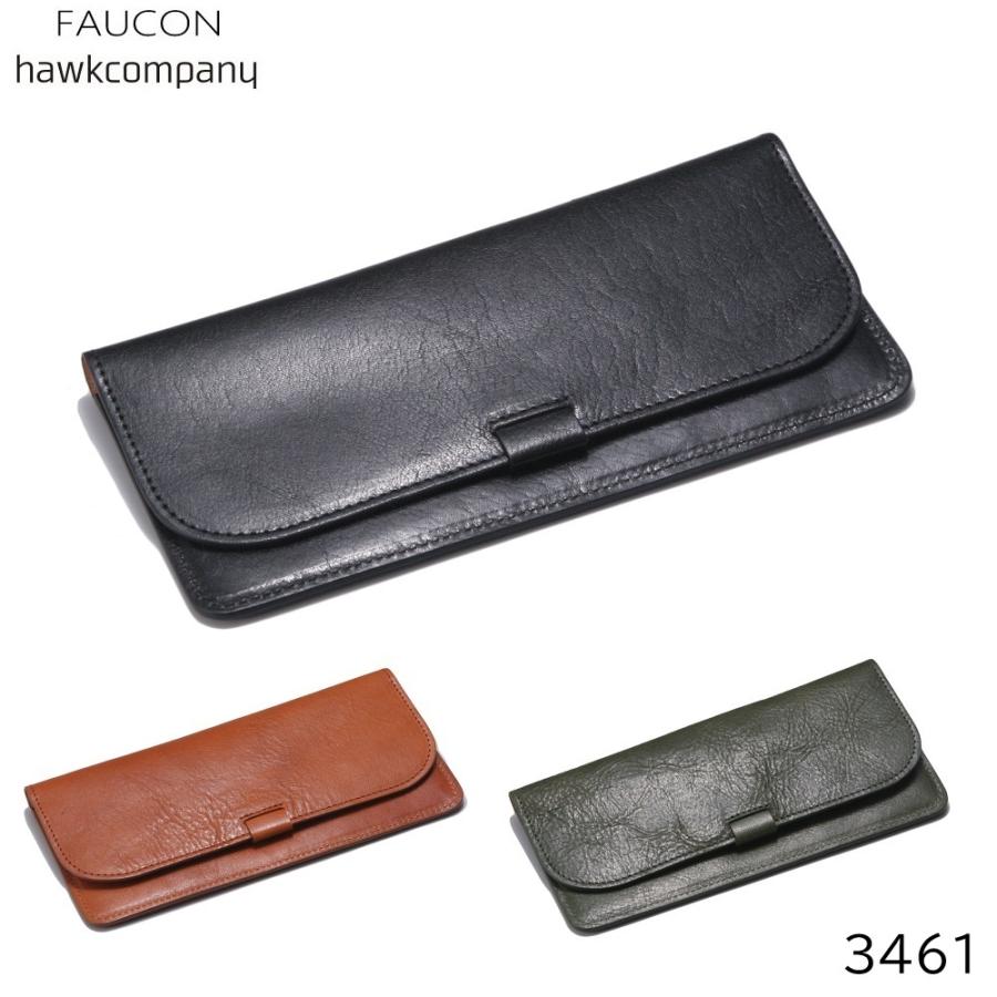 Hawk Company ホークカンパニー スリムロングウォレット 長財布 薄型 スマート 本革 イタリアンレザー カジュアル フォーマル メンズ レディース FAUCON 3461 | Hawk Company