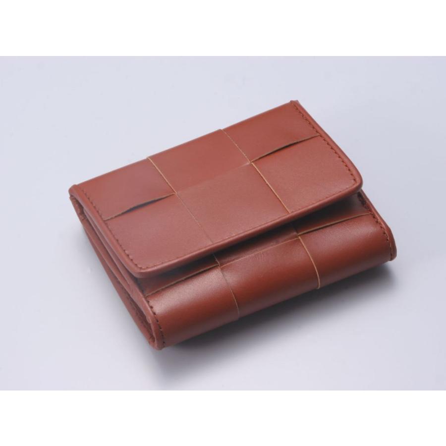 Hawk Company ホークカンパニー 二つ折り財布 イントレチャート 編み込み 小銭入れ 牛革 ヤギ革  財布 メンズ レディース 薄い  ミニ財布 7259 | Hawk Company | 10