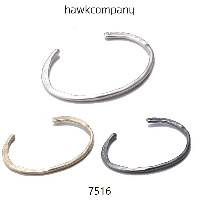 Hawk Company ホークカンパニー バングル メッセージ 刻印 ヴィンテージ仕様 真鍮 細め 日本製 メンズ レディース シルバー ゴールド 黒 アクセサリー 7516 爆買 | Hawk Company