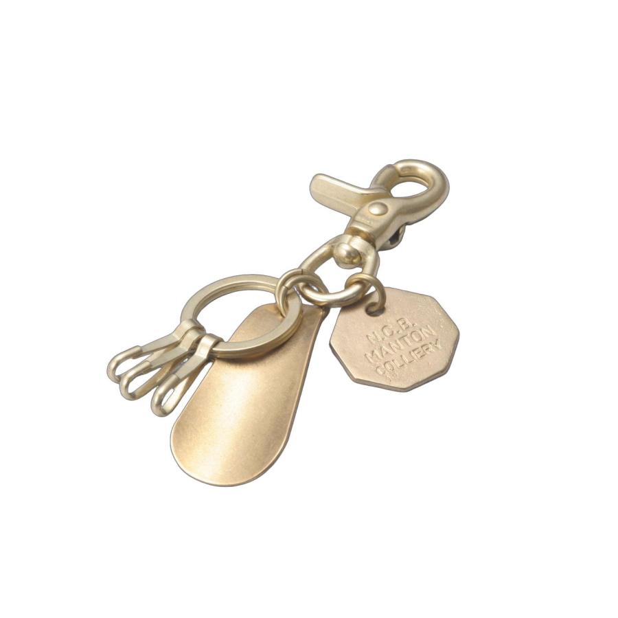 爆買Hawk Company ホークカンパニー 靴ベラ シューホーン型 キーホルダー アンティーク加工 真鍮  3連キーフック 日本製 カジュアル メンズ レディース 7552 | Hawk Company | 01